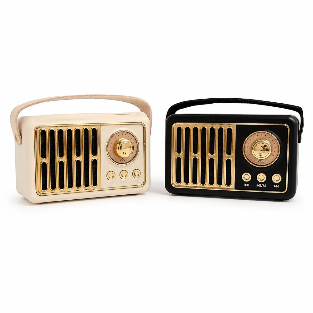 Parlante bluetooth y radio retro recargable KTS-2281