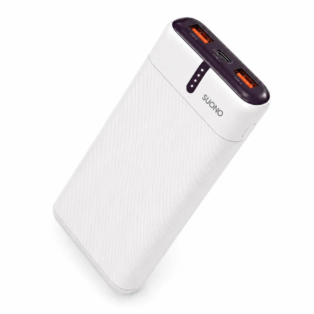 Power bank 20.000 mAh USB A/C blanco 0248