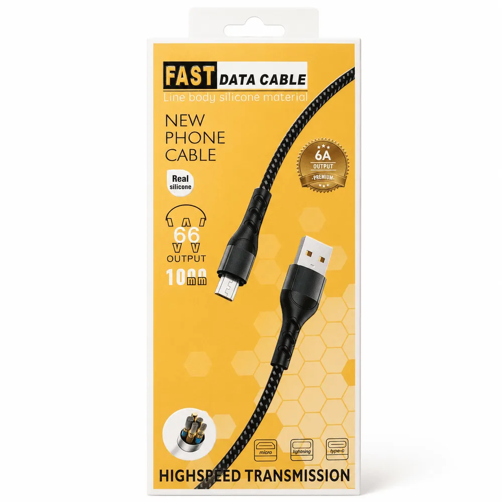 Cable USB a micro USB 6A 1M ADC-031