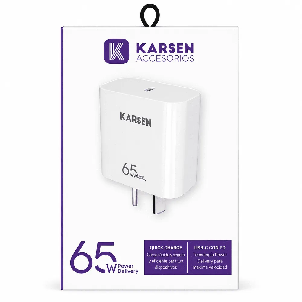 Cargador adaptador USB C 65W CAR-6501/1679
