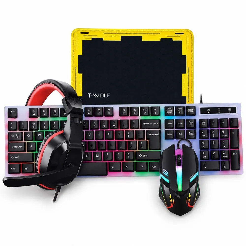 Set gamer retroiluminado 4 en 1 TF-240