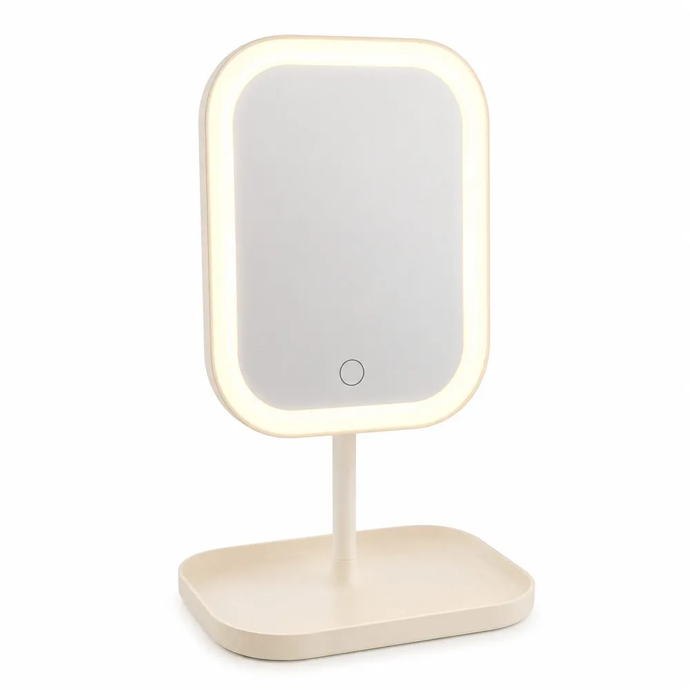 Espejo LED rectangular con base organizadora 0286