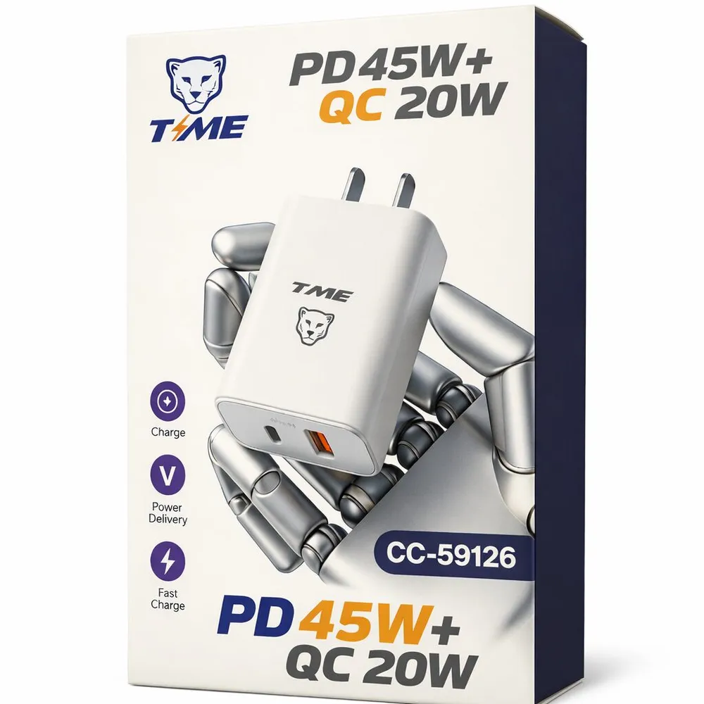 Cargador 2 USB A/C con cable tipo C CC-59126