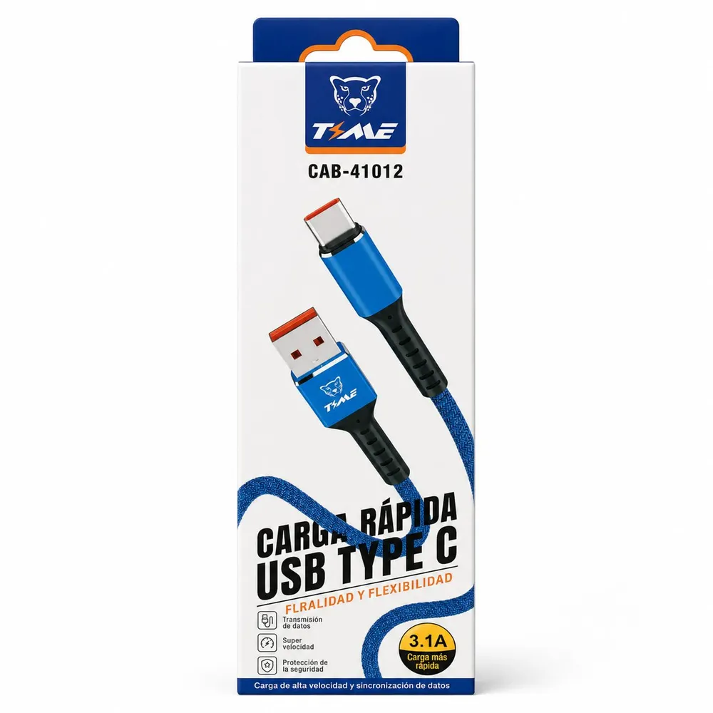 Cable de datos tipo C 3.1A time CAB-41012