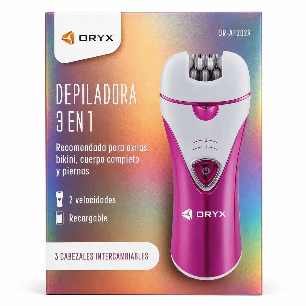 Máquina depiladora corporal recargable 3 en 1 OR-AF2029