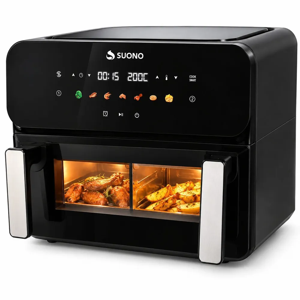Freidora de aire digital 10L doble ventanas 0399